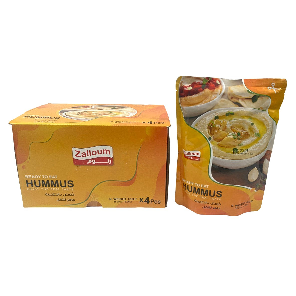 Original Hummus ( Box of 4 Pouches of 1000 gm )